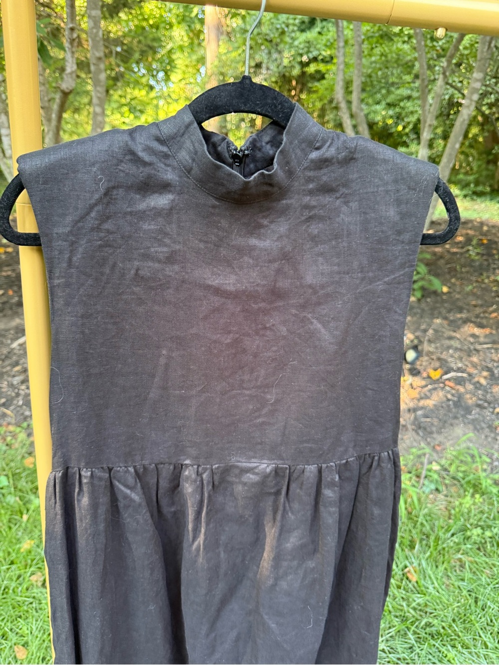 DISSH Black Linen Maxi Dress